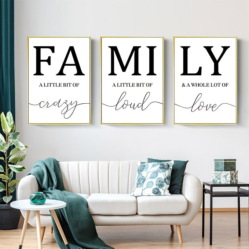 3pcs Family Wall Poster Canvas Painting