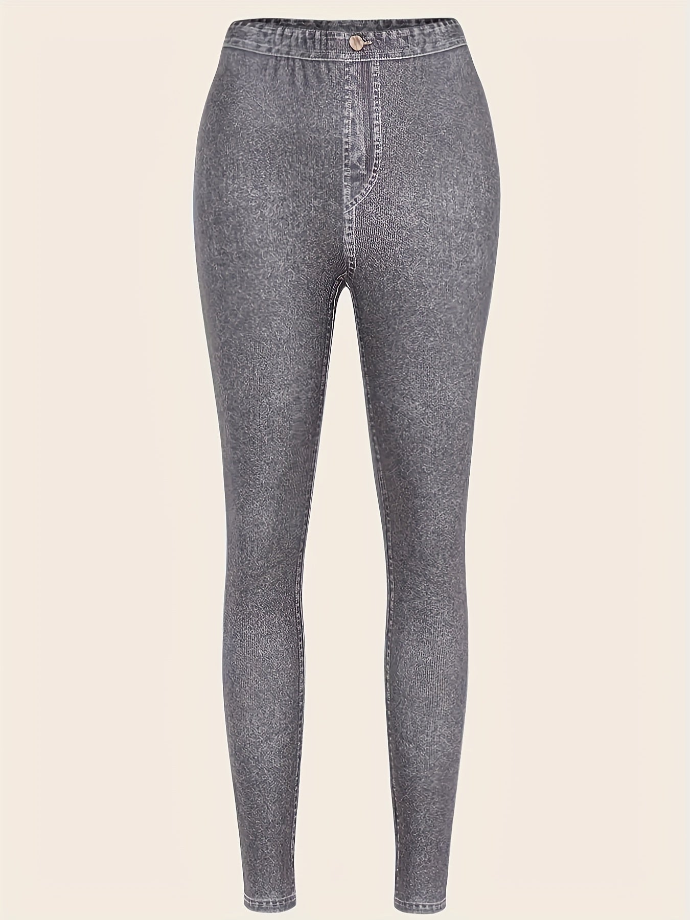  Denim Print Skinny Leggings