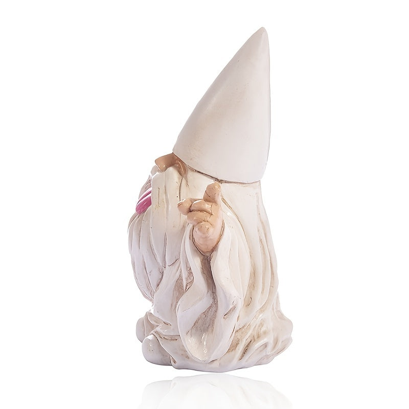 Dwarf in Robe Resin Ornament for Garden Decor