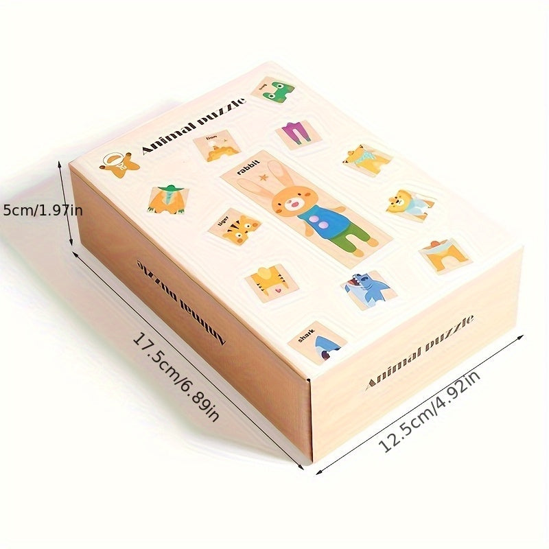 Animal Shape Matching Puzzle English Word Recognition Toy