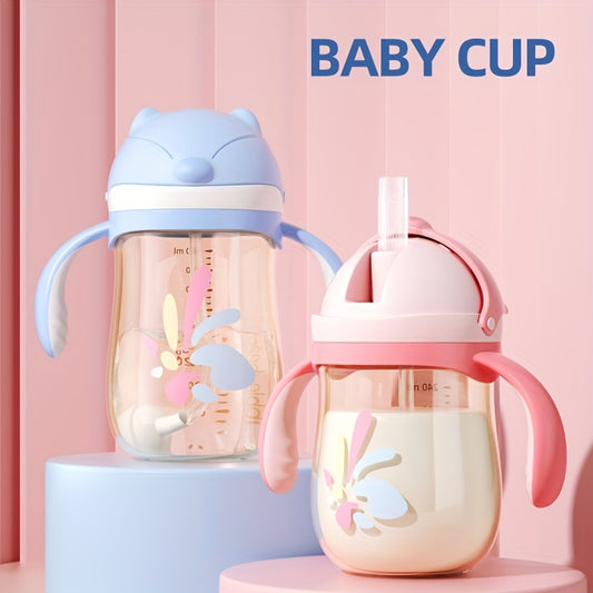 Kids Learning Cup with Straw Anti-fall Leak-Proof Duckbill Bottle