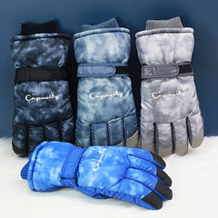 Touch Screen Skiing Gloves Thickened Liner Windproof Waterproof