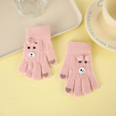 Cartoon Touch Screen Gloves Knit Gloves Winter Thickened Warm Gloves