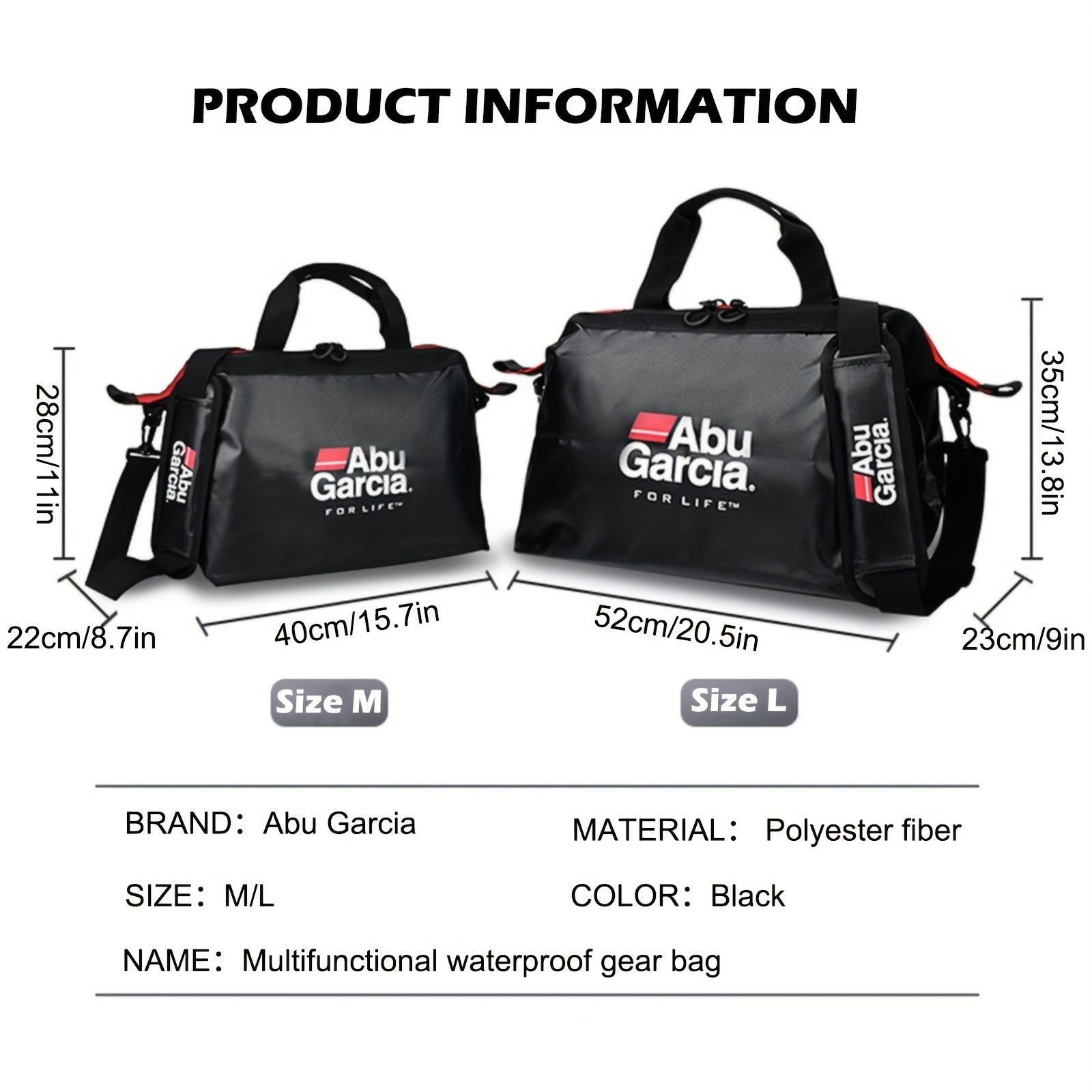 Large Capacity Storage Bag Portable Waterproof Bag for Fishing Travel Fitness