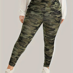 Women's Plus Camo High Rise Skinny Trousers