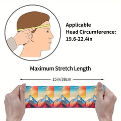 Mountain Landscape Sports Headband Sweat Wicking Breathable Non Slip