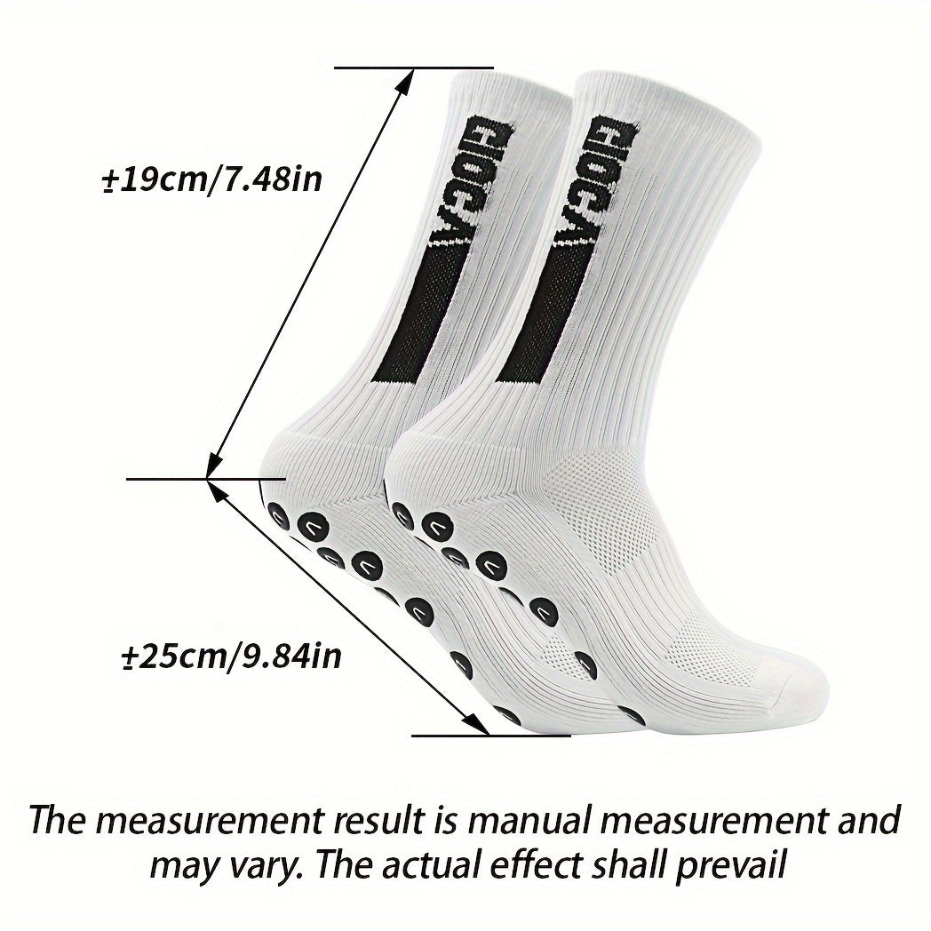 Anti Slip Football Socks With Grip Pads Breathable Sweat-absorbing