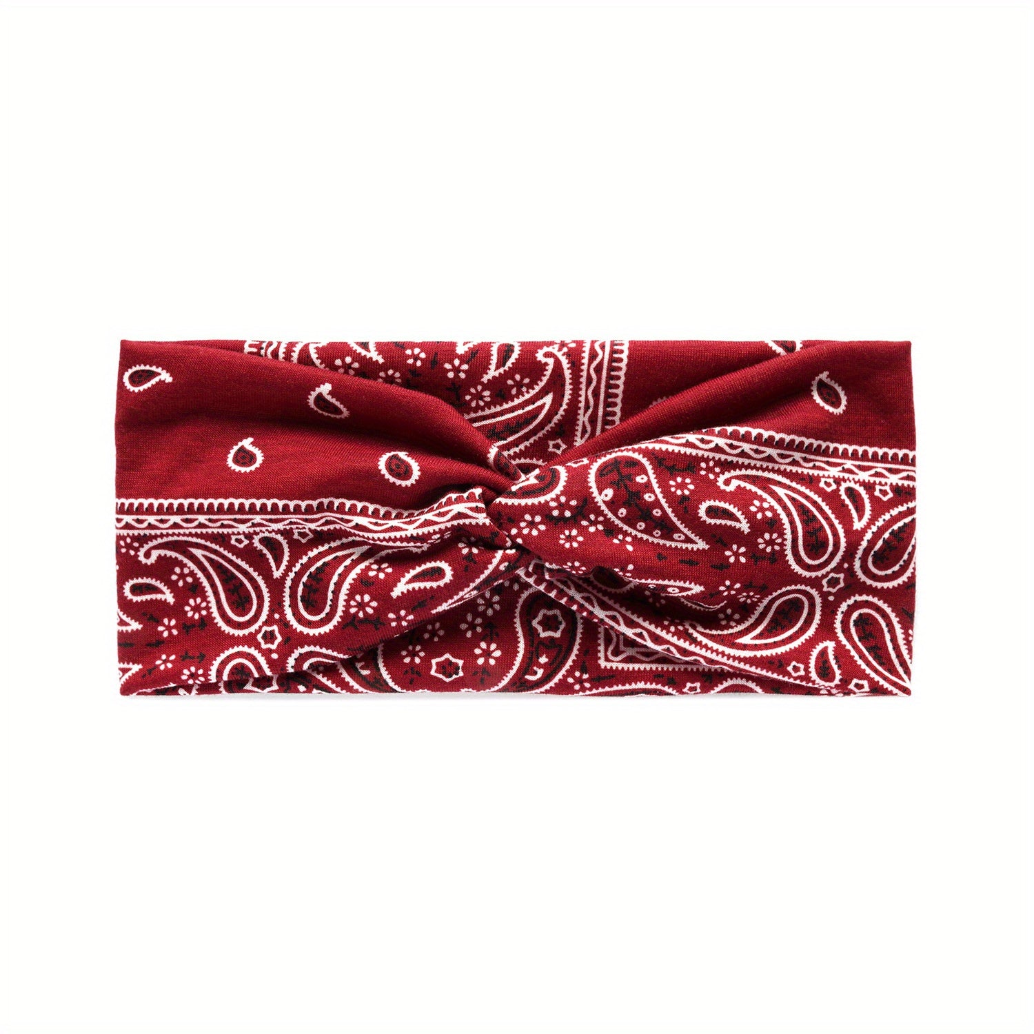 Bohemian Paisley Pattern Headband Knotted Headdress Yoga Sports Headband