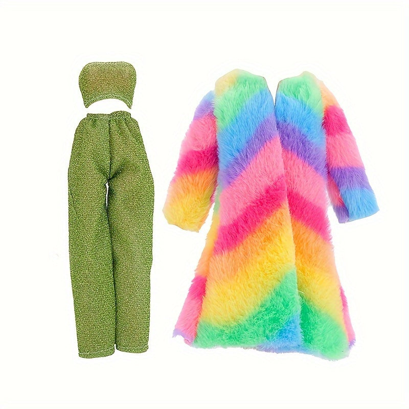 11.5 Inch Doll Clothes Plush Coat Toy - Holiday Gift Party Set