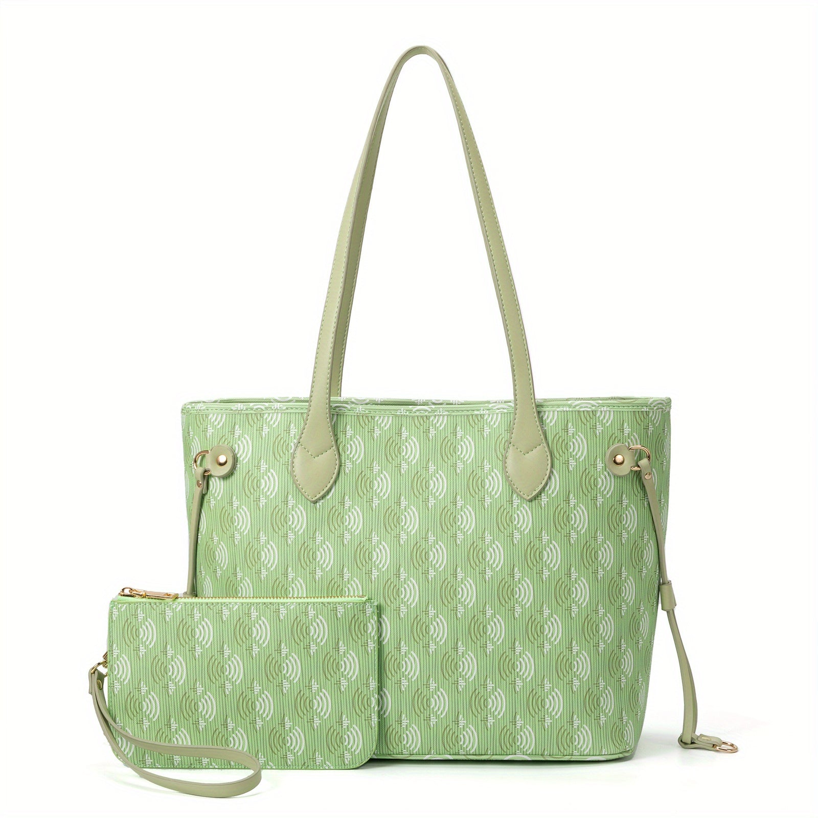 Vintage Geometric Print Tote Bag Retro Shoulder Bag & Purse
