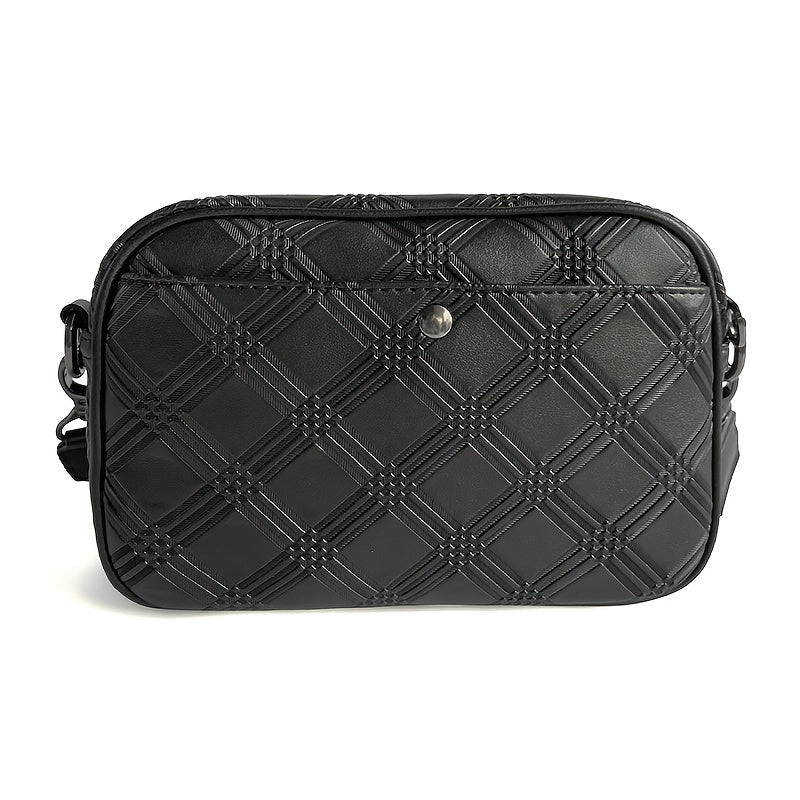 Casual Postman Shoulder Bag Plaid Small Messenger Bag Men's Bag