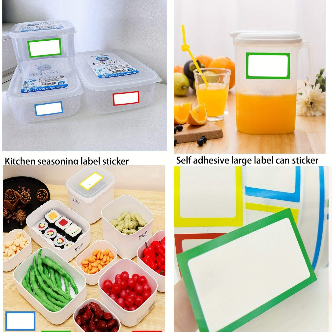 Colored Blank Stickers Roll for Seasoning Labels