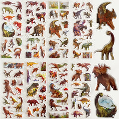 8pcs 3D Dinosaur Bubble Stickers T-Rex Animal Party Home Decoration