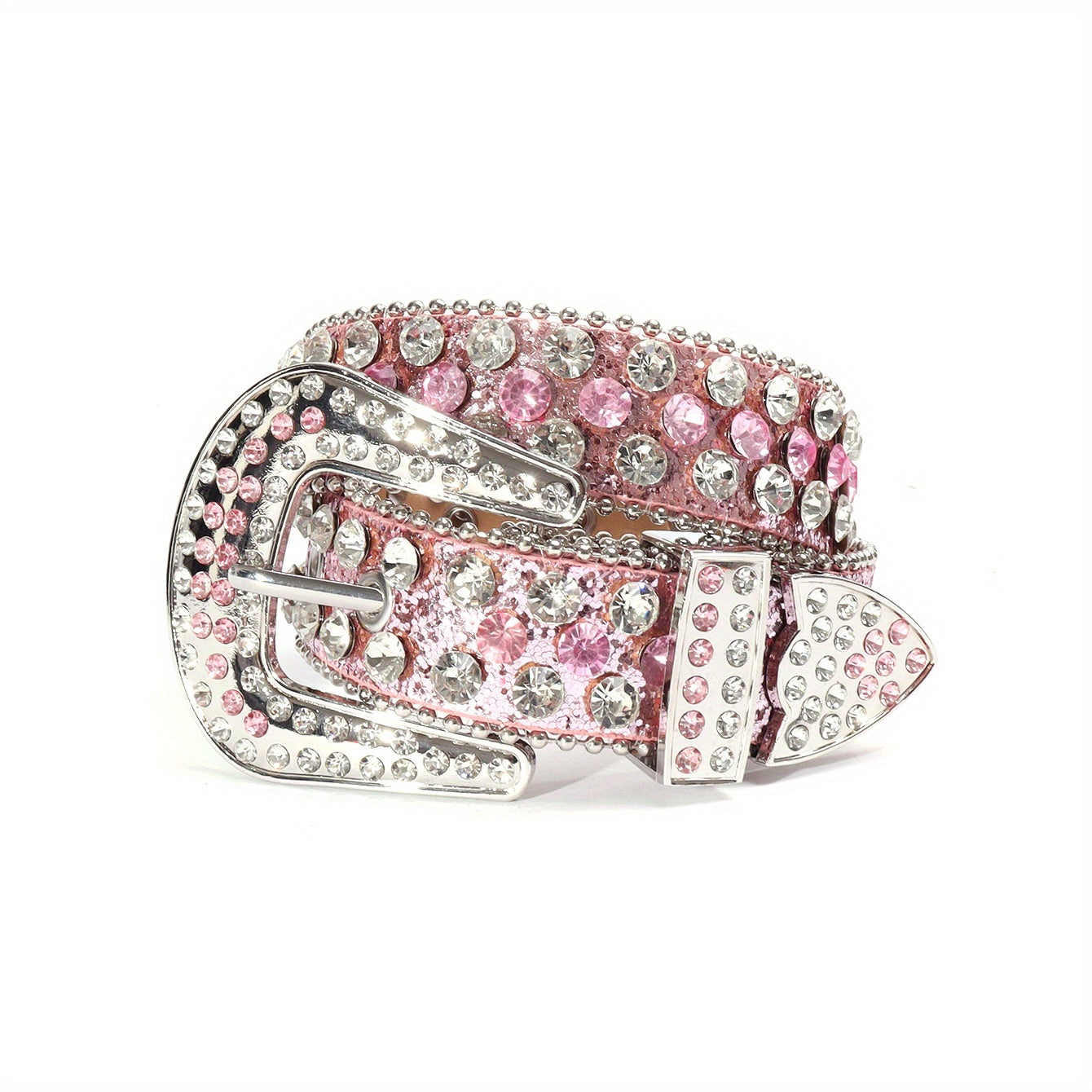 Men's Rhinestone Belt - PU Leather Punk Style
