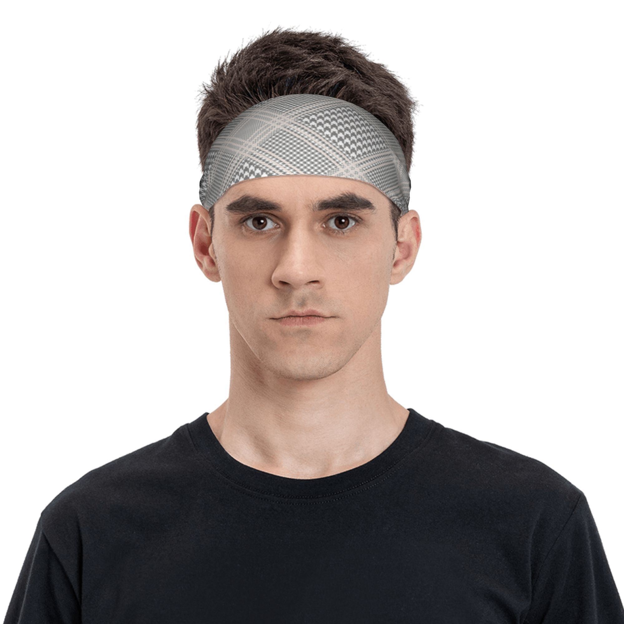 Signature Check Plaid Headband, Breathable & Comfy Fit for Sport & Casual Wear