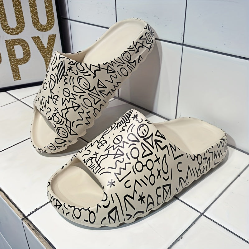 Unisex Cartoon Cloud Slides Pillow Slippers Non Slip Shoes For Indoor Outdoor