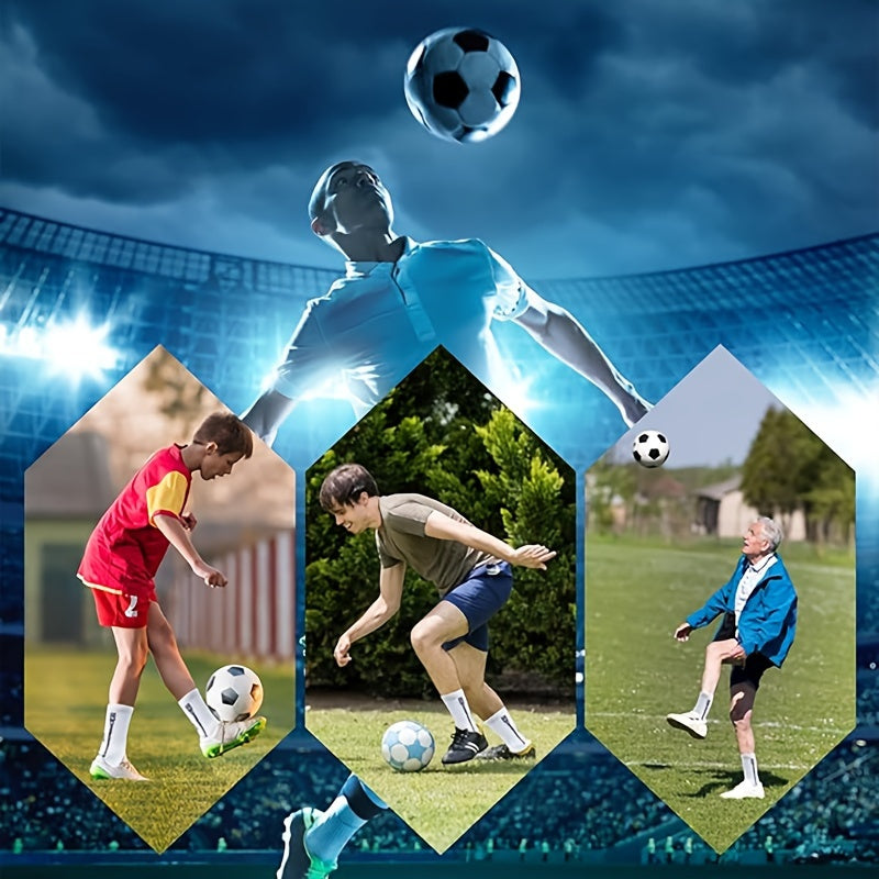 Men's Football Socks with Non Slip Grip and Calf Sleeves