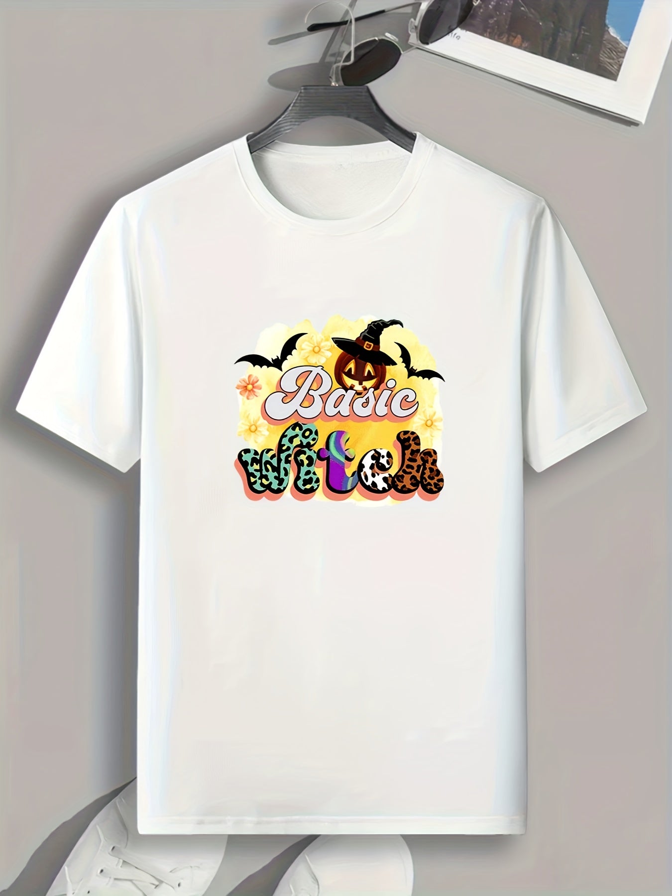 Basic Witch Halloween Print Men's Graphic T-shirt