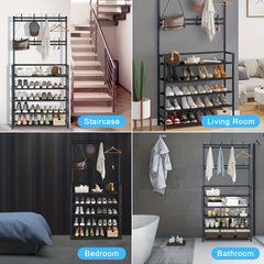 Shoe Cap Holder Multifunctional Storage Rack Coat Hooks Organizer