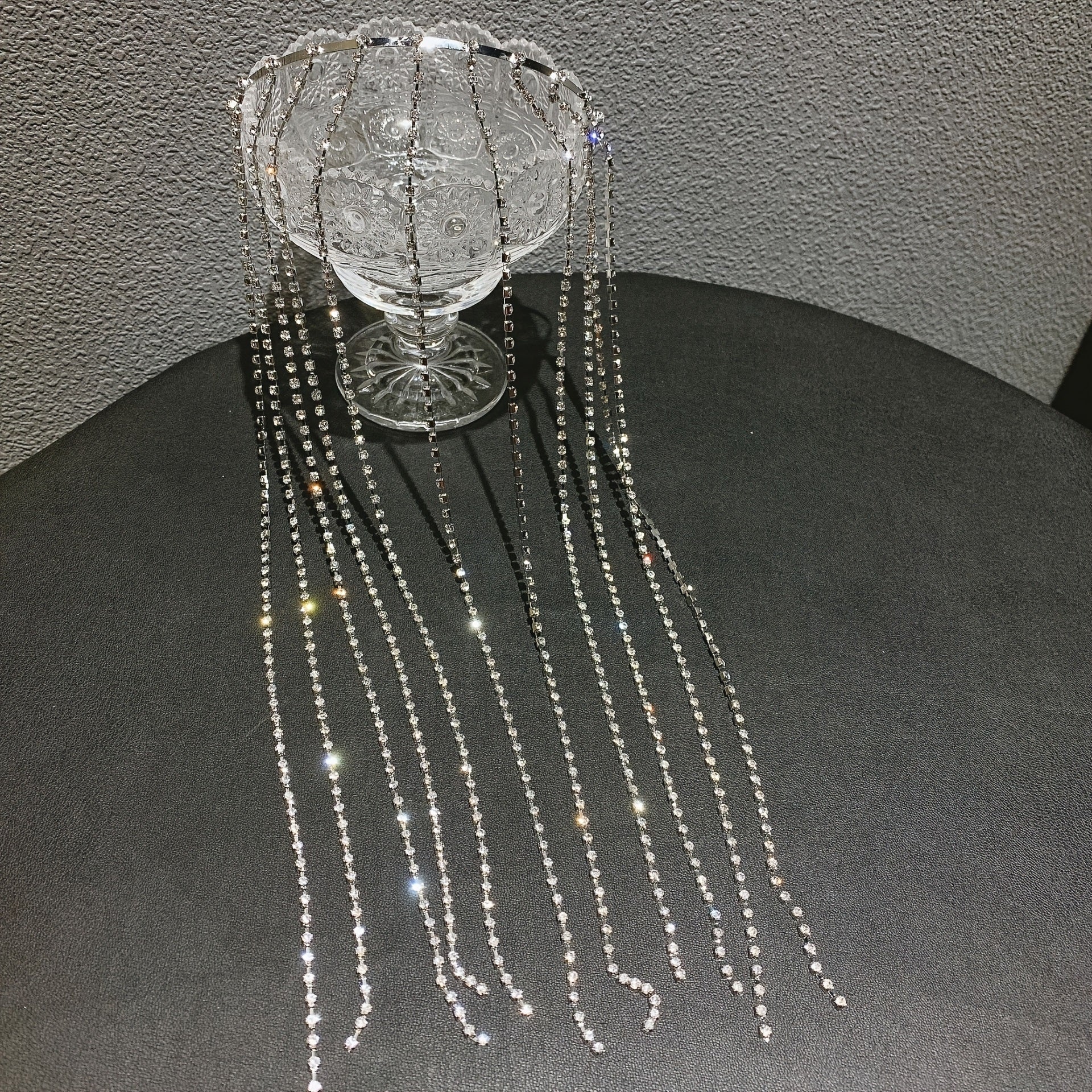 Rhinestone Tassel Headband Glitter Hair Accessory