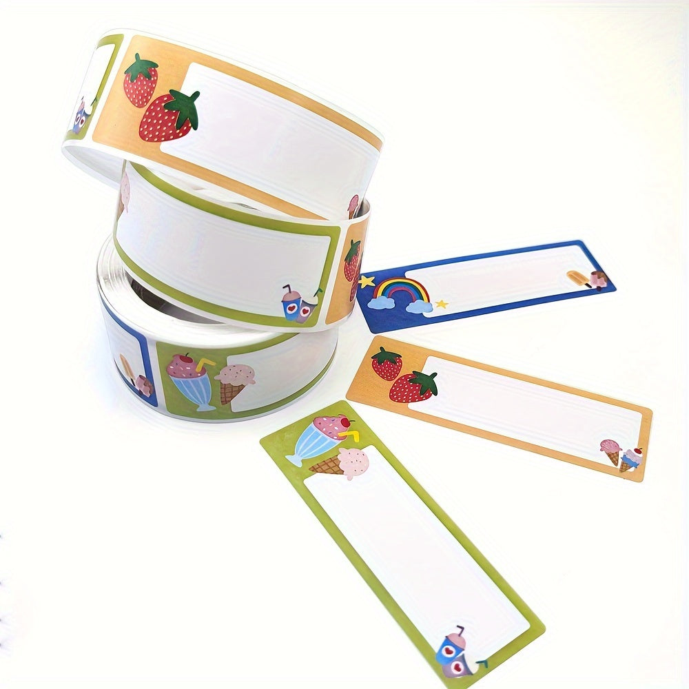 120pcs Cartoon Name Sticker Self adhesive Cup Sticker