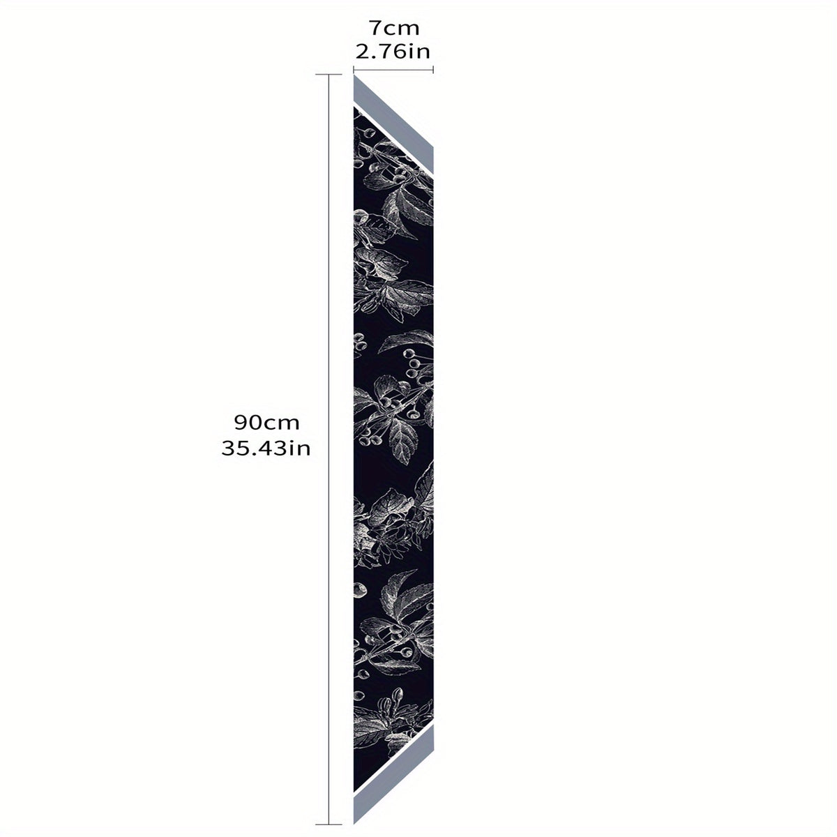 Floral Print Twilly Scarf Vintage Satin Neckerchief Skinny Scarf