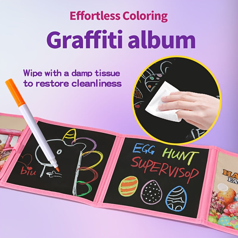 Blackboard Picture Book Cartoon Rabbit Colorful Writing Training