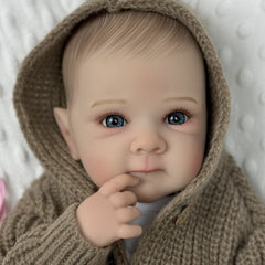 19" Full Vinyl Body Reborn Baby Girl Doll Toy for Kids Birthday Gift