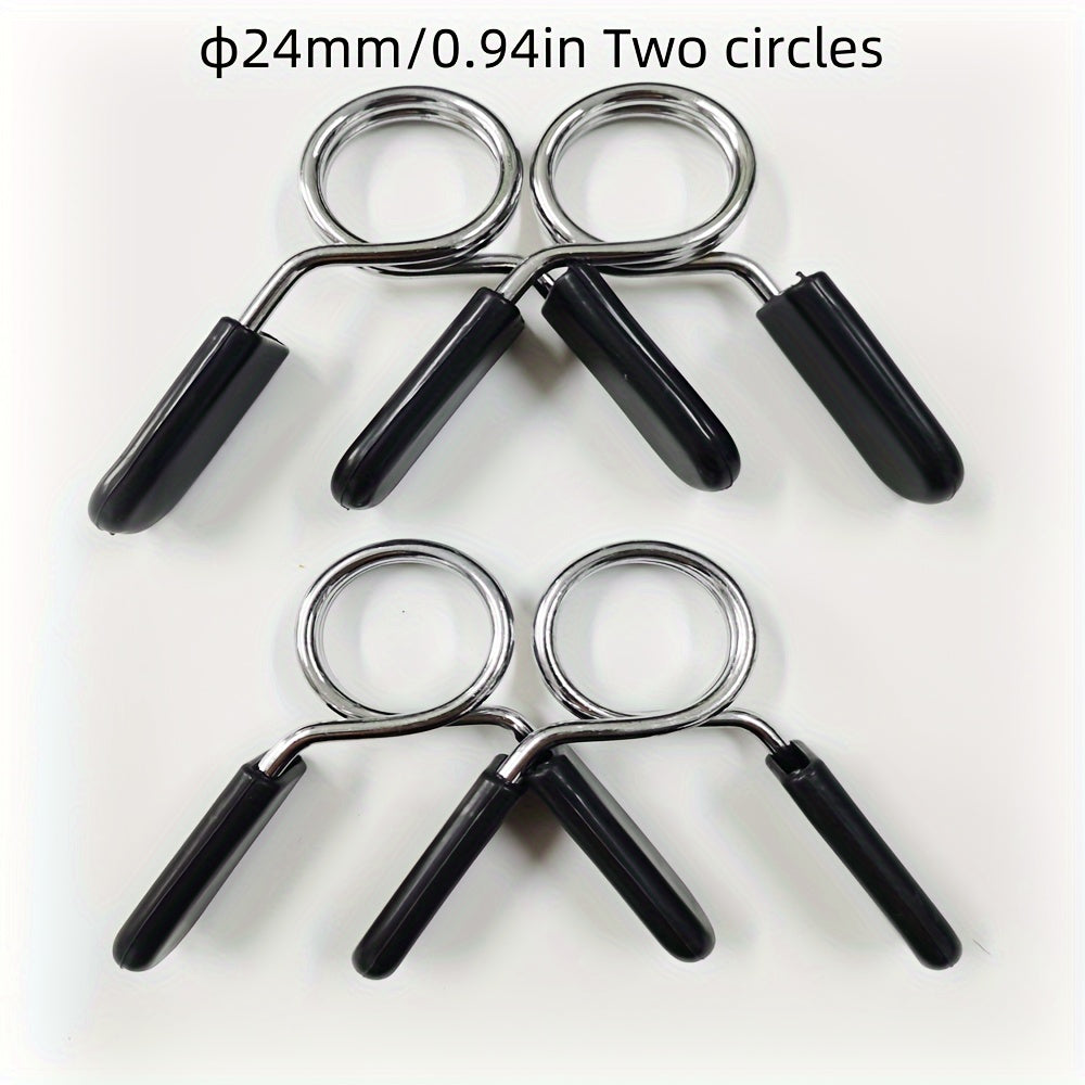 Barbell Clamps Spring Barbell Lock Dumbbell Bar Clip 2pcs