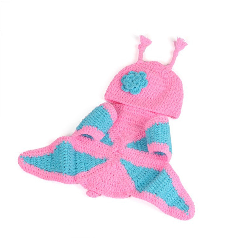 Hand-Knitted Butterfly Princess Costume for Infant Newborn Photography Props