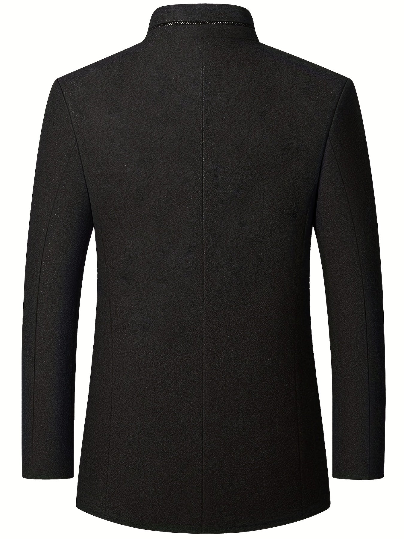Men's Wool Blend Stand Collar Jacket Coat