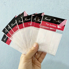 10 Sheets DIY Nail Art Tips Tape Sticker Guide Stencils French Manicure