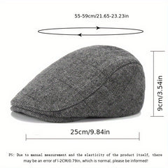 Men's Wool Beret Newsboy Cap Winter Painter Hat
