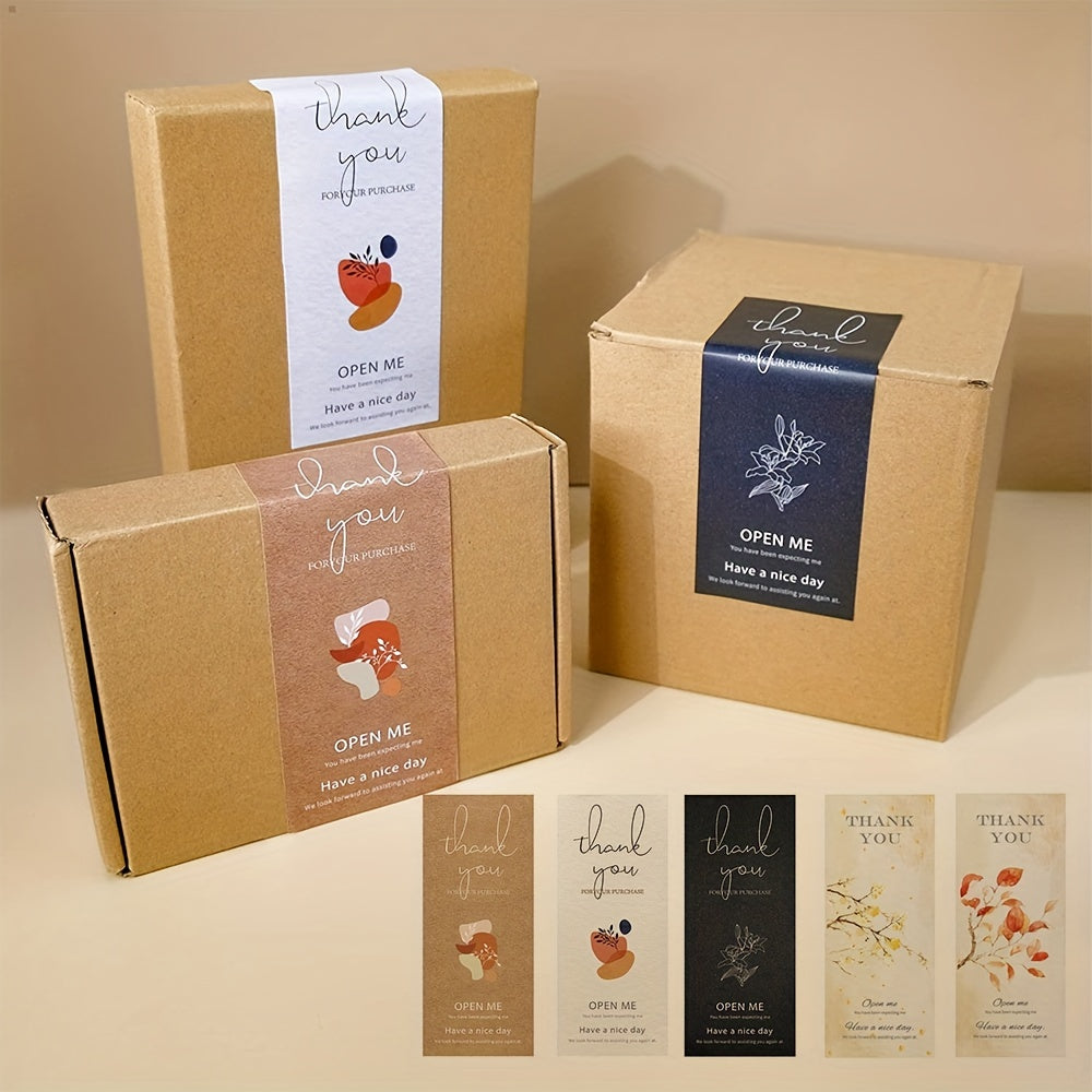 50 Stickers Pack & Thank You Stickers for Sealing & Waterproof Label