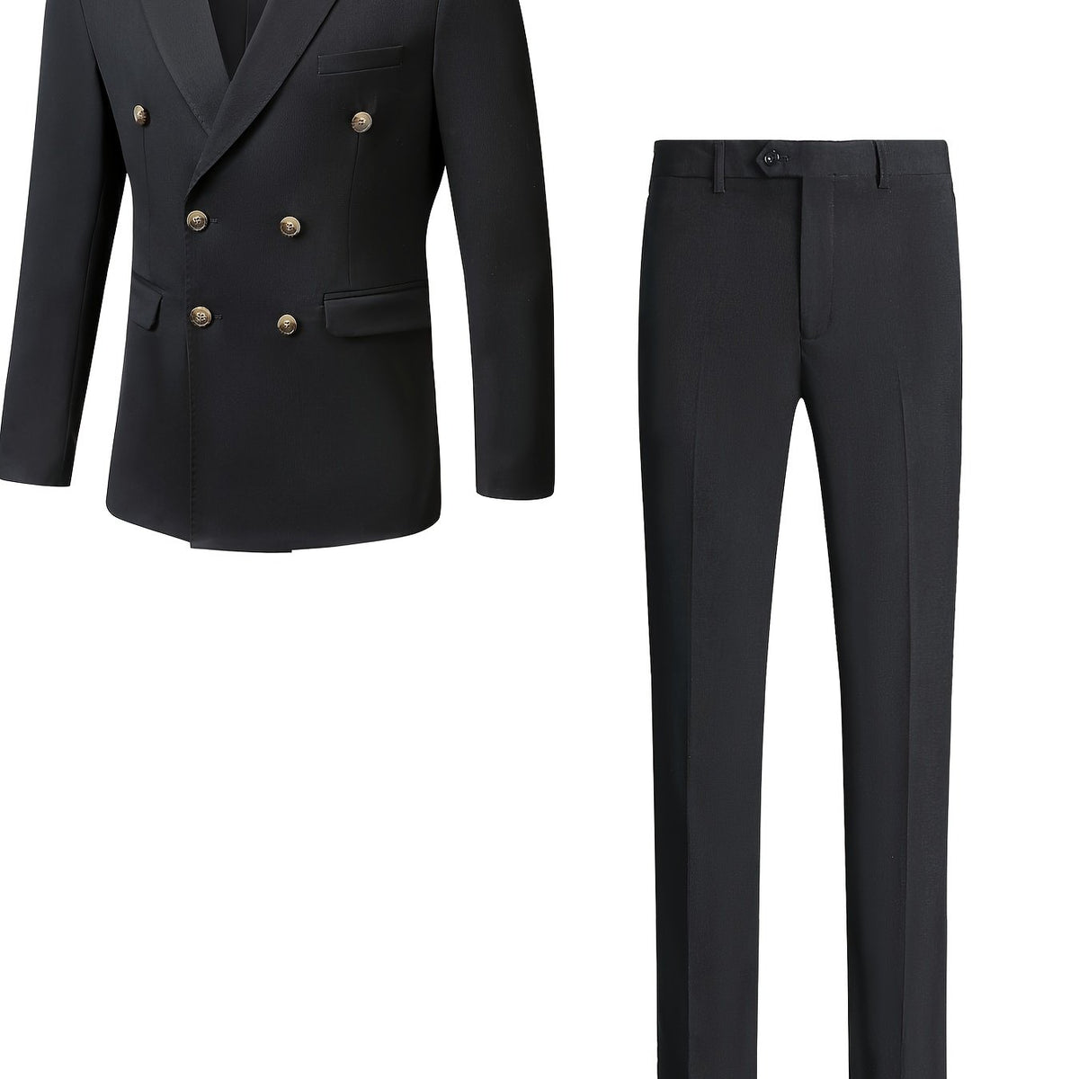 Men s Double Breasted Business Blazer Suit with Pants