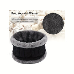Kids Winter Hat & Scarf Set Plus Velvet Ear Protection