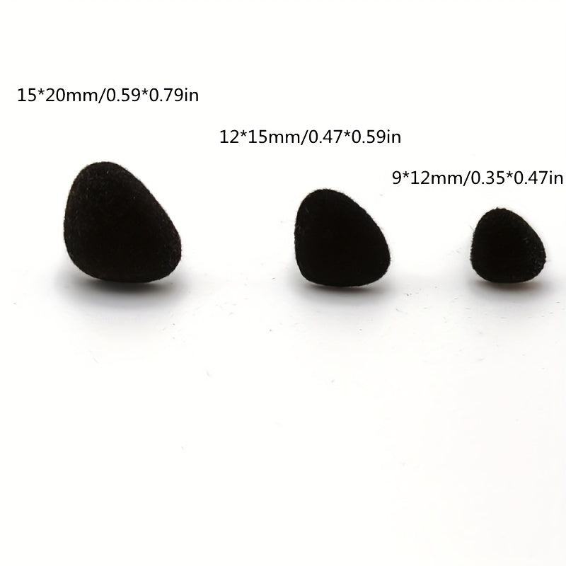 20pcs Triangle Noses Velvet Nose for Doll Craft Bear Plush Toys DIY Making