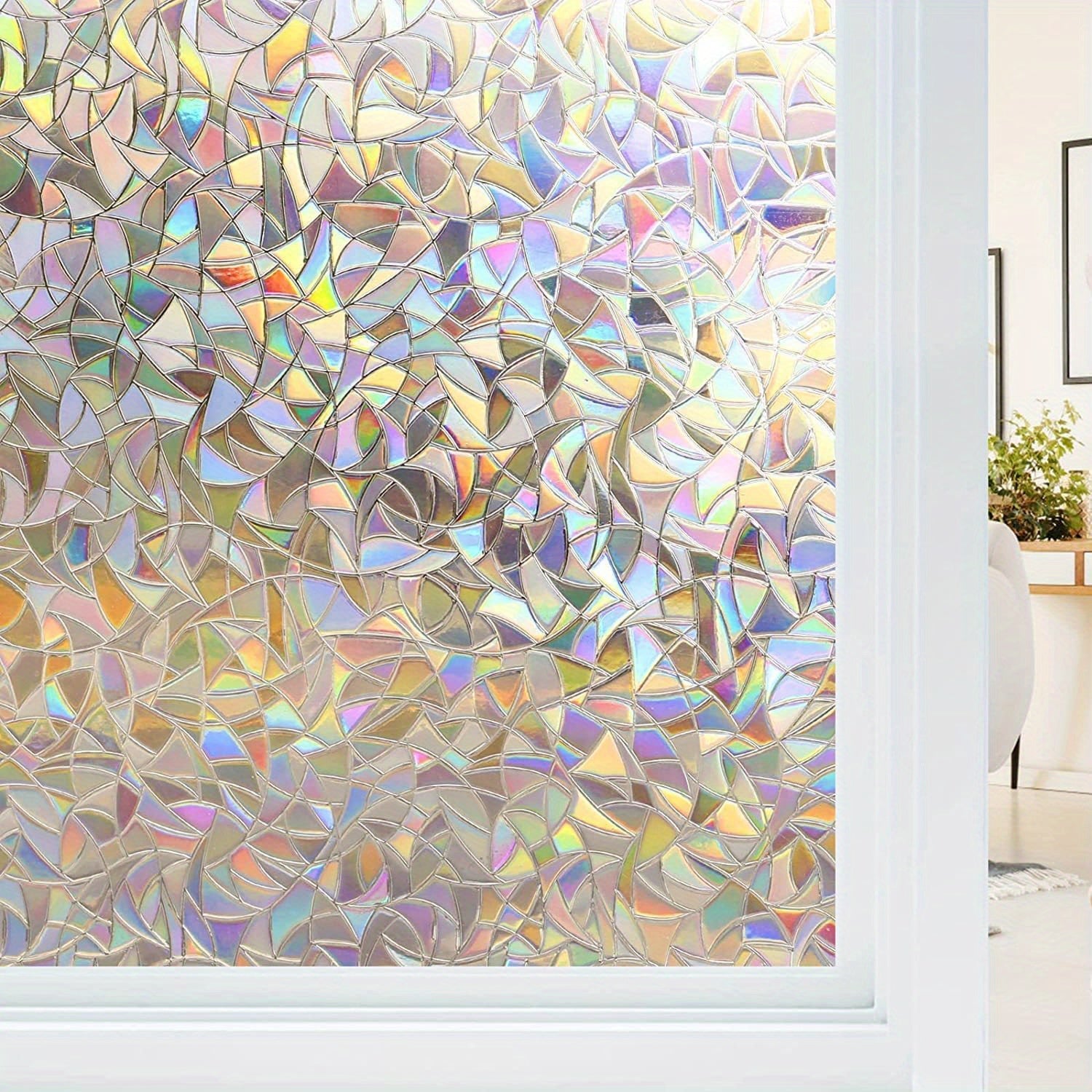 Rainbow Window Film 3D Decorative Vinyl Window Sticker