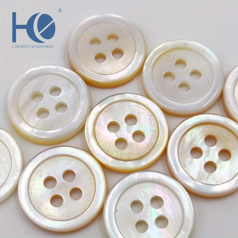 10pcs Shell Button Butterfly Wide Eyelet Shirt Suit Buttons