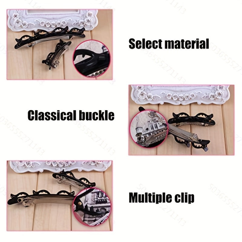 2pcs Double Layer Hair Clip Side Clip Bangs Clip Hair Accessories