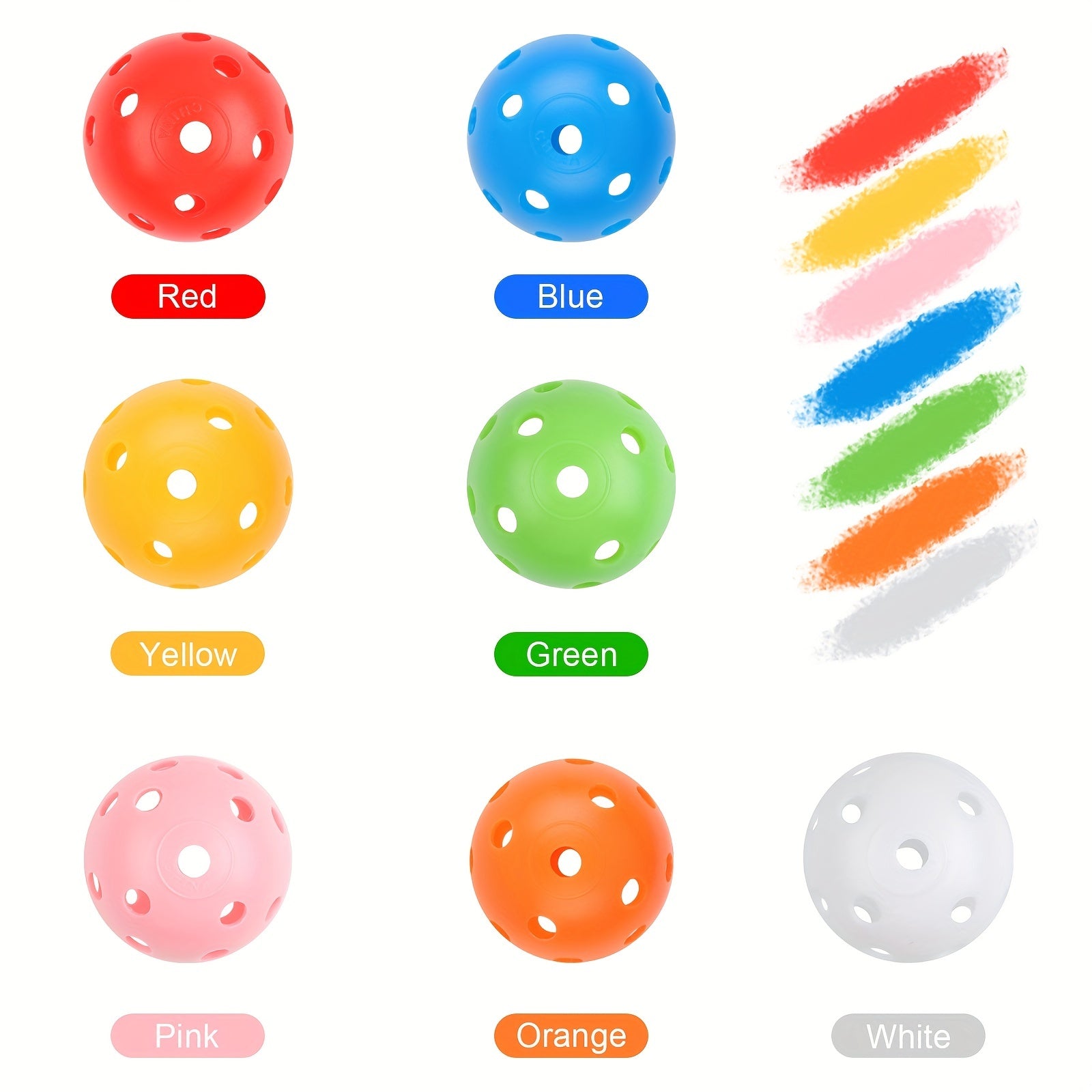 24-Pack Plastic Golf Balls for Backyard Practice & Swing Training