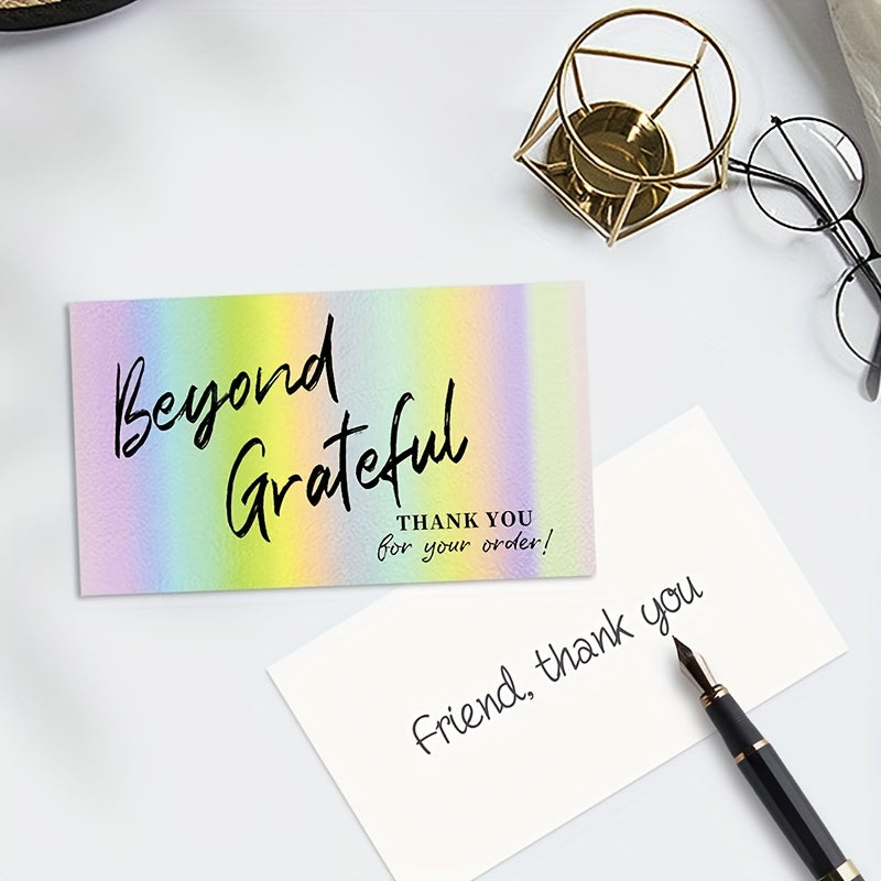 50pcs Thank You For Supporting My Small Business Cards 8.89cmx5