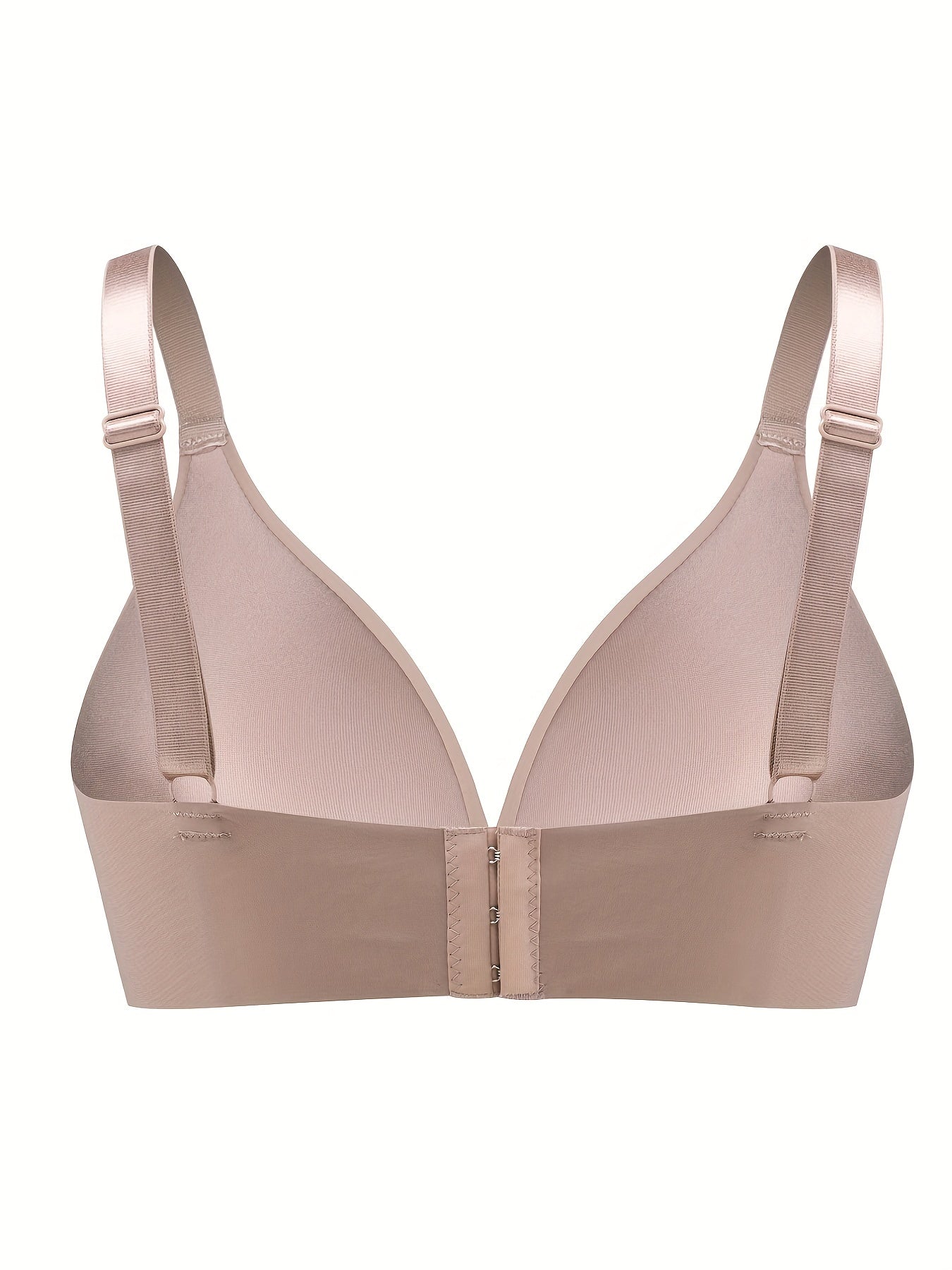 Plus Size Solid Wireless Push Up Soft Comfort Bra