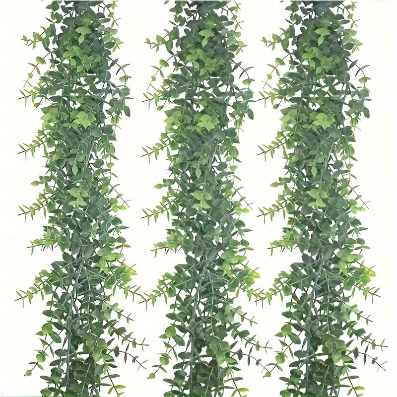 Artificial Eucalyptus Wreath Green Vine for Wedding Background Arch Wall Decor