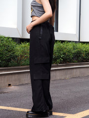  Buckle Wide Leg Cargo Trousers