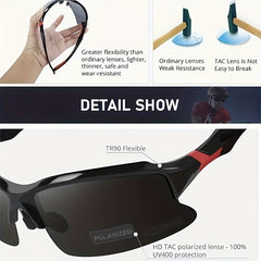 Men's UV400 Polarized Sports Glasses for Cycling Golf Fishing