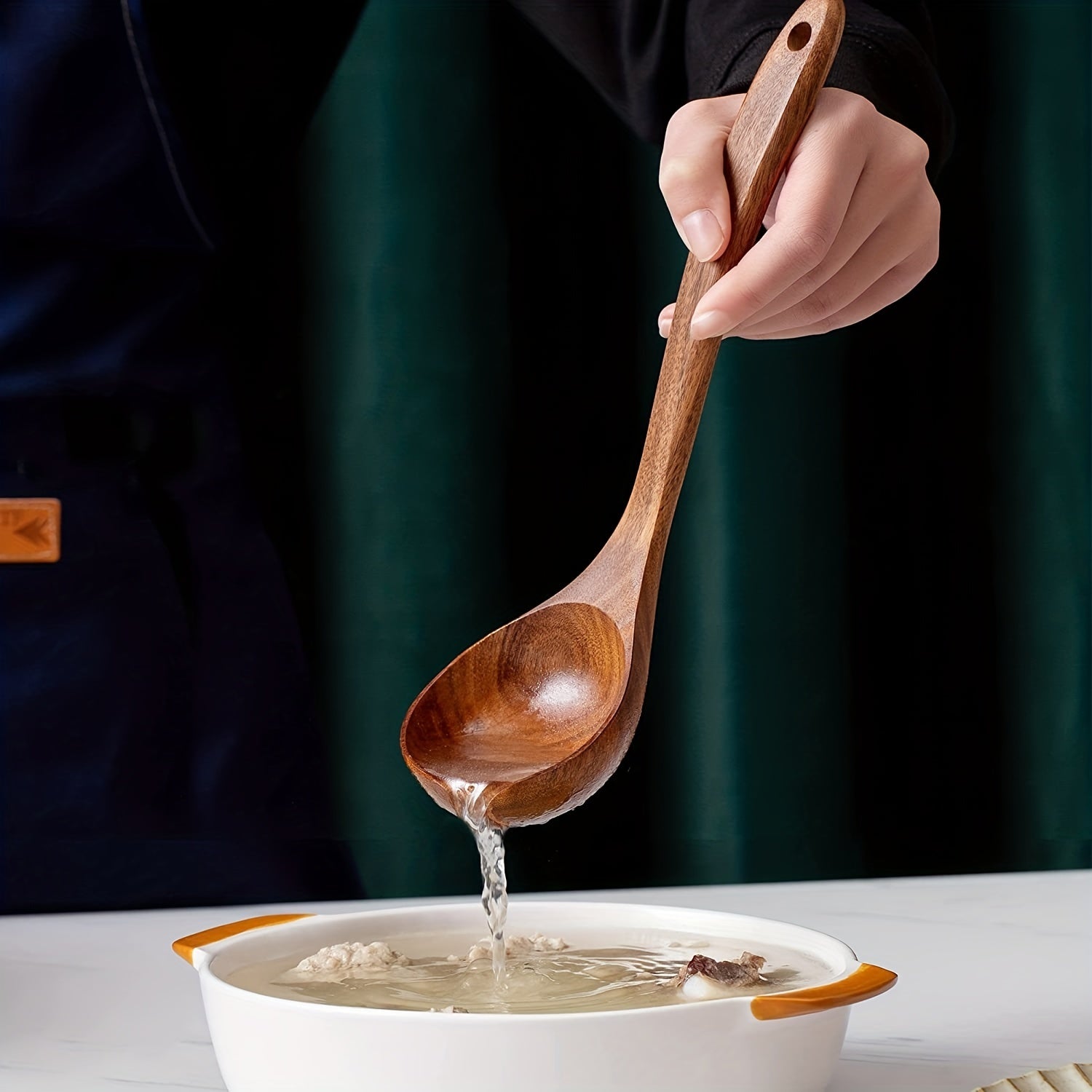 7pcs Teak Wooden Spoons Kitchen Utensils Set