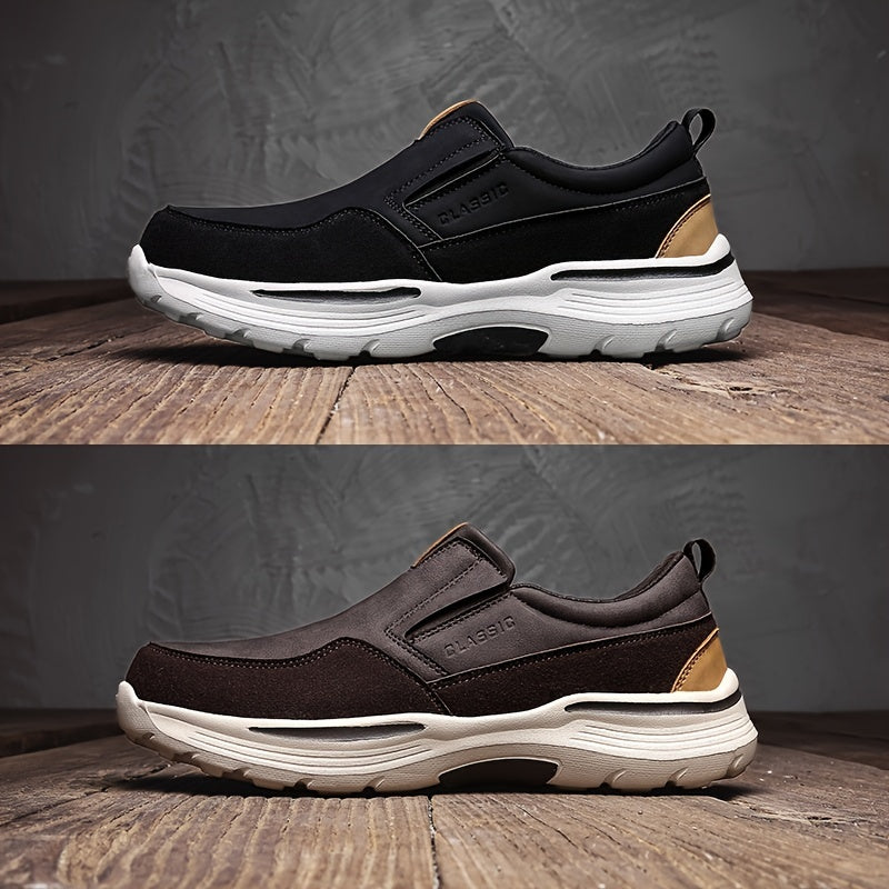 Men's Platform Loafers Comfort Slip On Casual Shoes