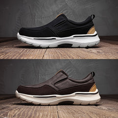 Men's Platform Loafers Comfort Slip On Casual Shoes