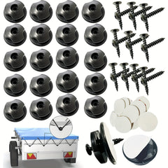 20pcs Car Trunk Hook Mounting Points Luggage Net Hook w/Screws & Adhesive